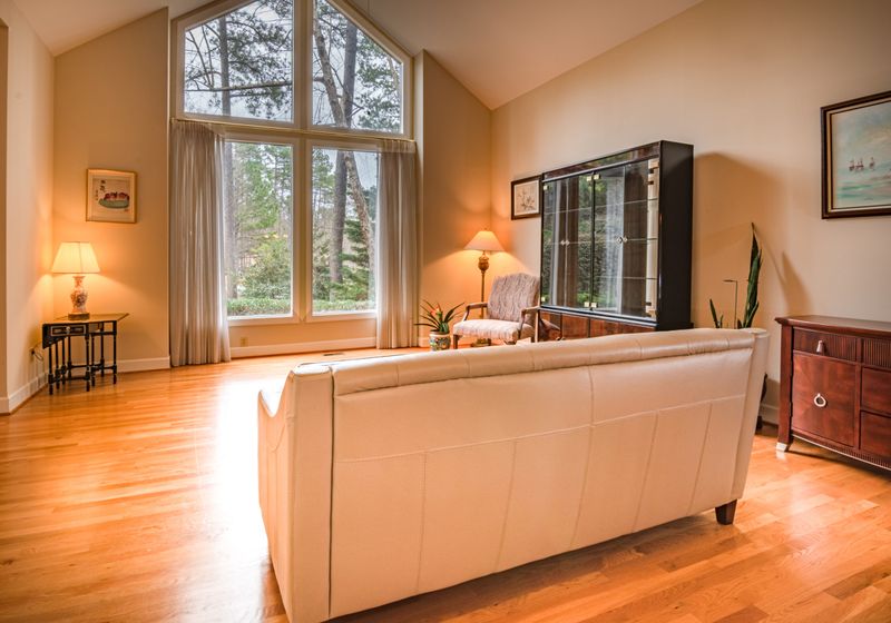 Large picture windows in a bright Phoenix living room